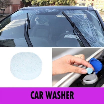Wukusy 7214 car wiper detergent effervescent tablets for automotive washer cleaning, shown in a close-up image.