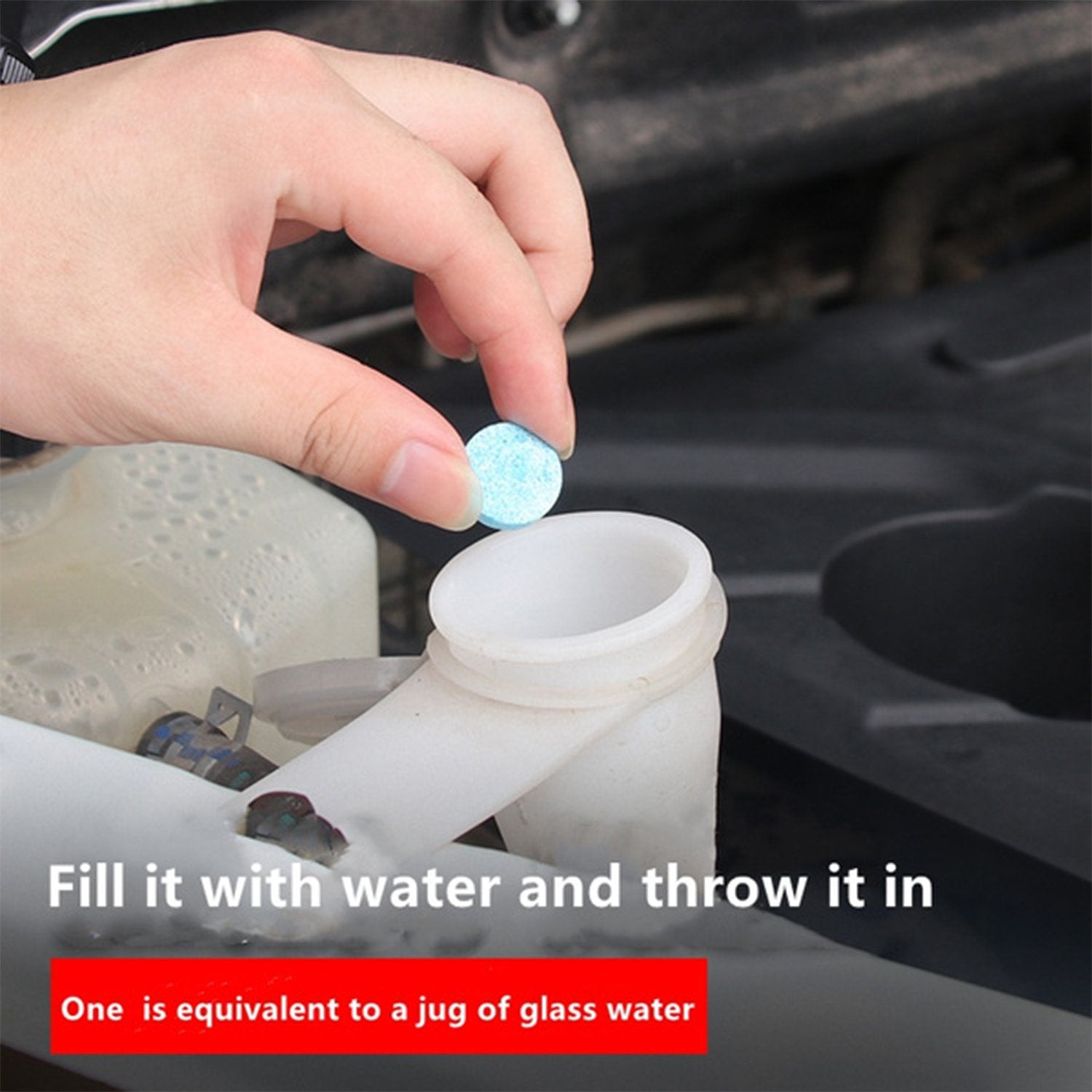 Wukusy 7214 automotive car wiper detergent effervescent tablets for cleaning wiper blades and washers.