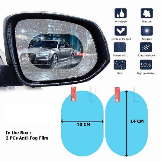 Wukusy automotive rearview mirror film with anti-fog and anti-scratch coating, waterproof HD clear protective sticker on car mirror