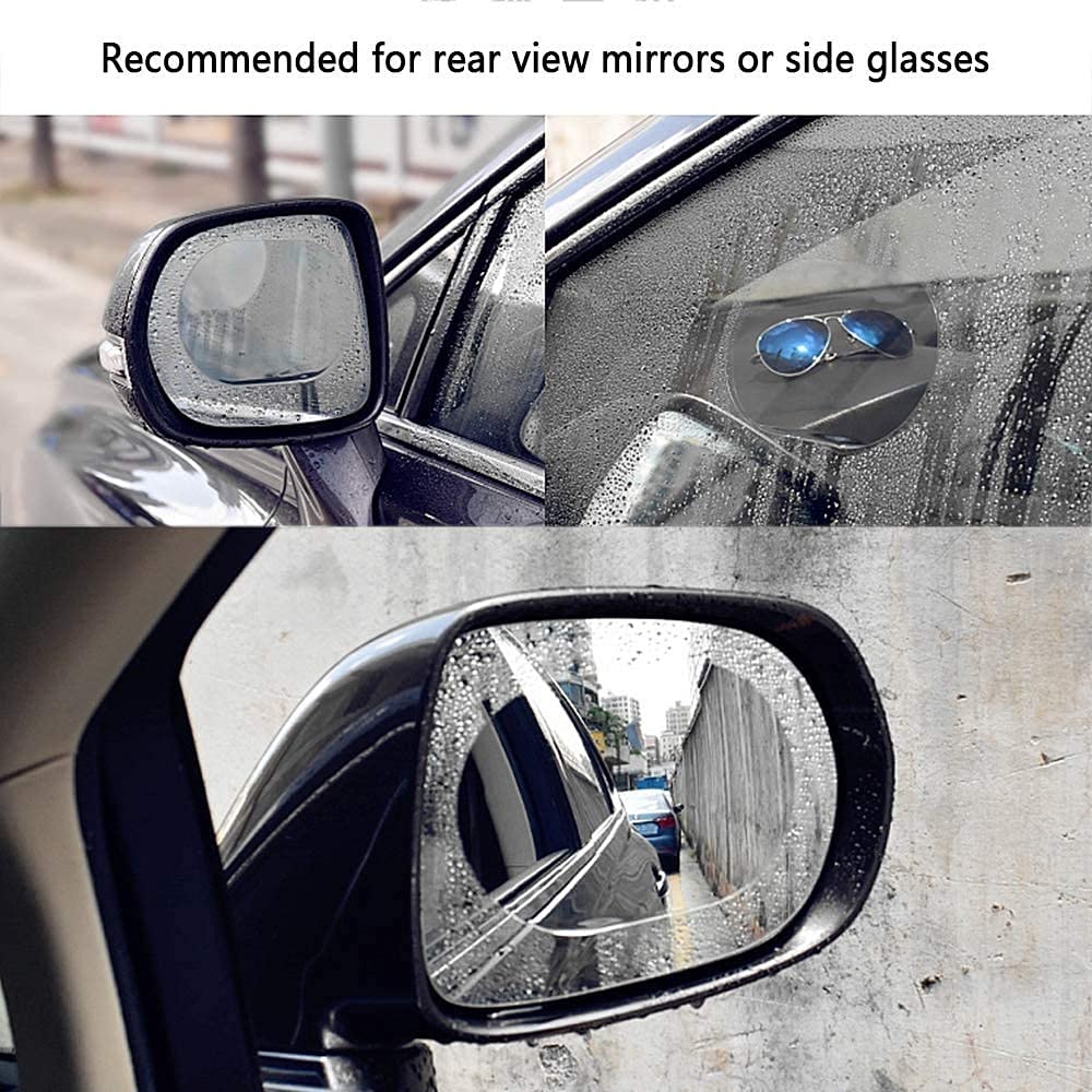 Wukusy automotive interior rearview mirror film, clear waterproof anti-fog and anti-scratch protective sticker for safe driving.