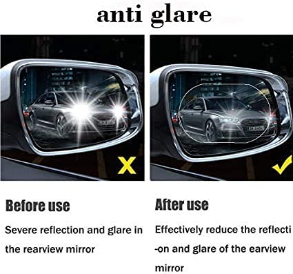 Wukusy automotive interior rearview mirror film, clear waterproof anti-fog and anti-scratch protective sticker for safe driving.