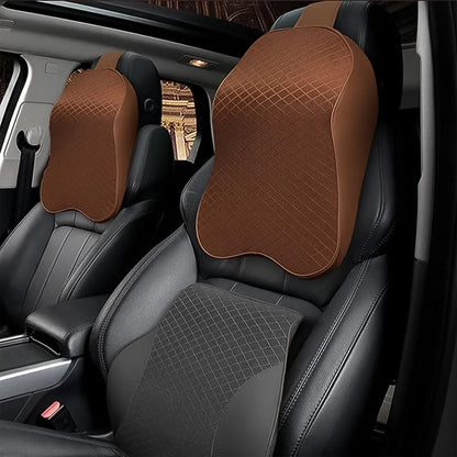 Wukusy automotive memory foam car neck pillow with headrest support for driving comfort and neck protection.