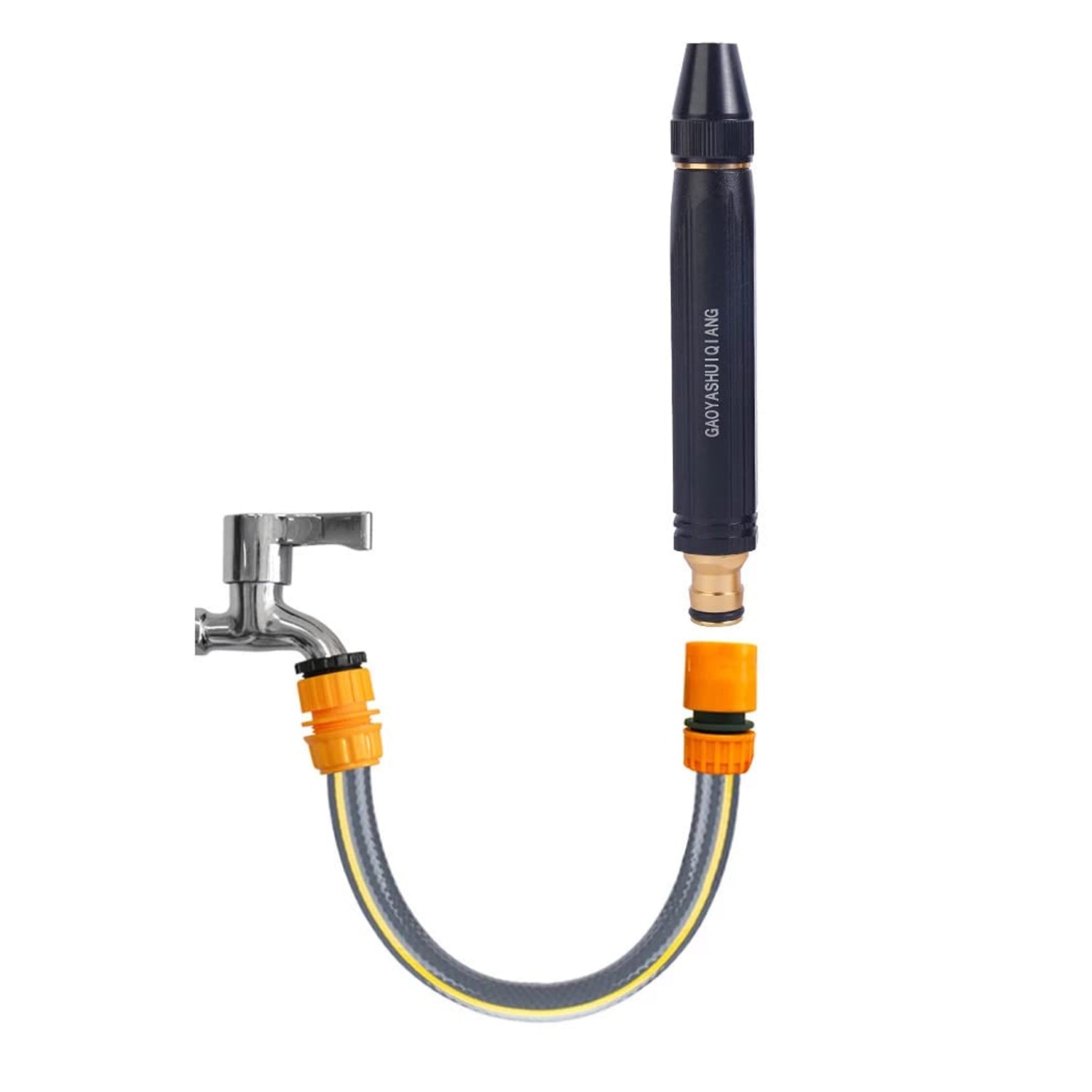 Wukusy 9090 high-pressure water gun nozzle for car wash and garden spraying, alloy construction with adjustable spray function