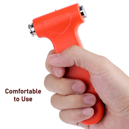 Wukusy automotive safety hammer with car window breaker and seatbelt cutter, emergency rescue tool for vehicle safety.