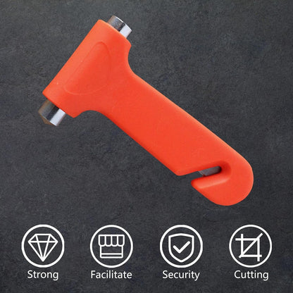 Wukusy automotive safety hammer with car window breaker and seatbelt cutter, designed for emergency rescue situations.