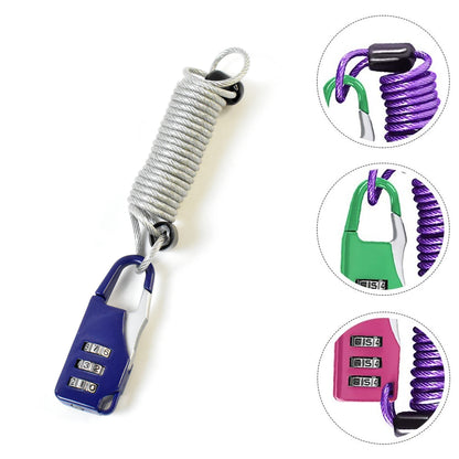 Wukusy automotive anti-theft dial lock padlock with 3-digit combination and built-in wire for secure vehicle protection.