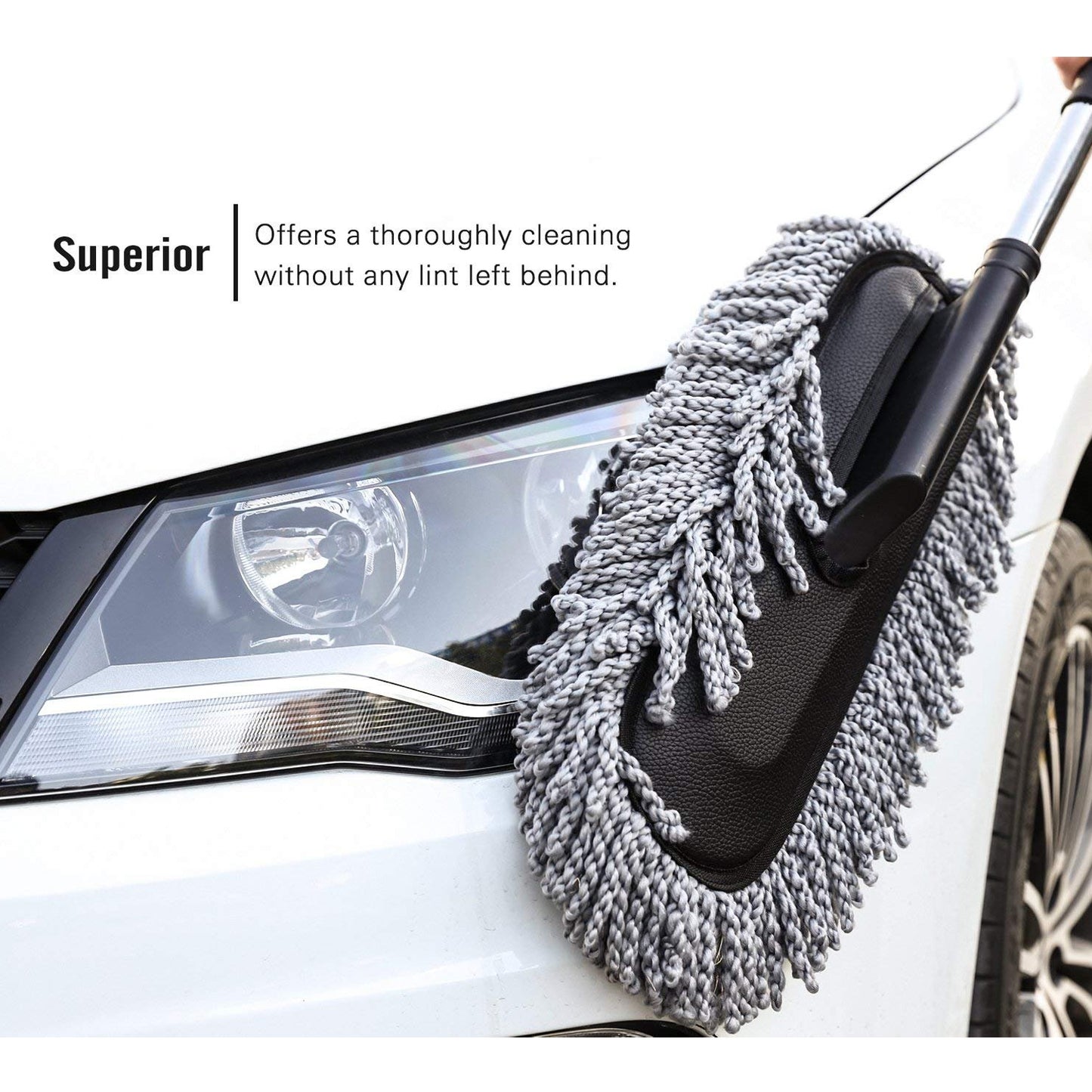 Wukusy automotive car dust brush for gentle and efficient cleaning of interior and exterior surfaces, 1-piece cleaning tool.