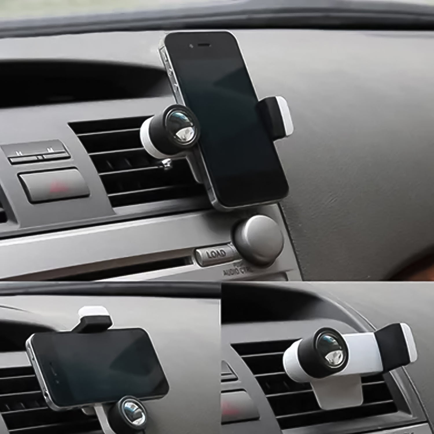 Wukusy automotive car phone holder with 180-degree rotating design, securely mounted for easy access during driving