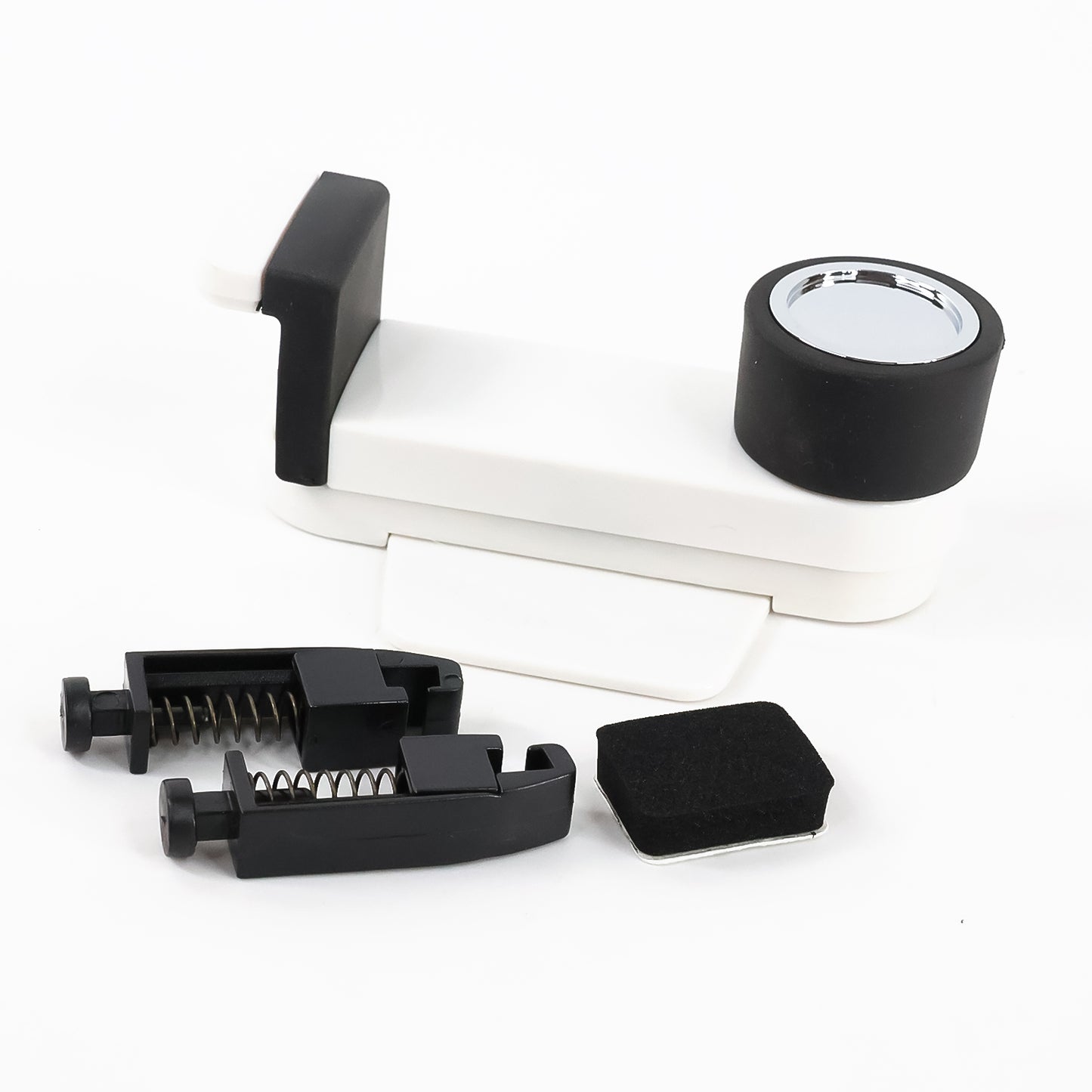 Wukusy automotive car phone holder with 180-degree rotating design, securely grips smartphones for easy access while driving.