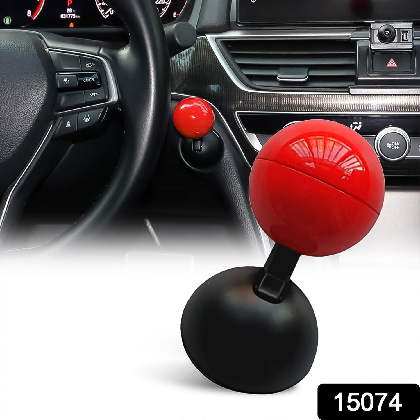 Wukusy automotive push start button rocker cover with ball design, black plastic, for car ignition system, 1 piece.