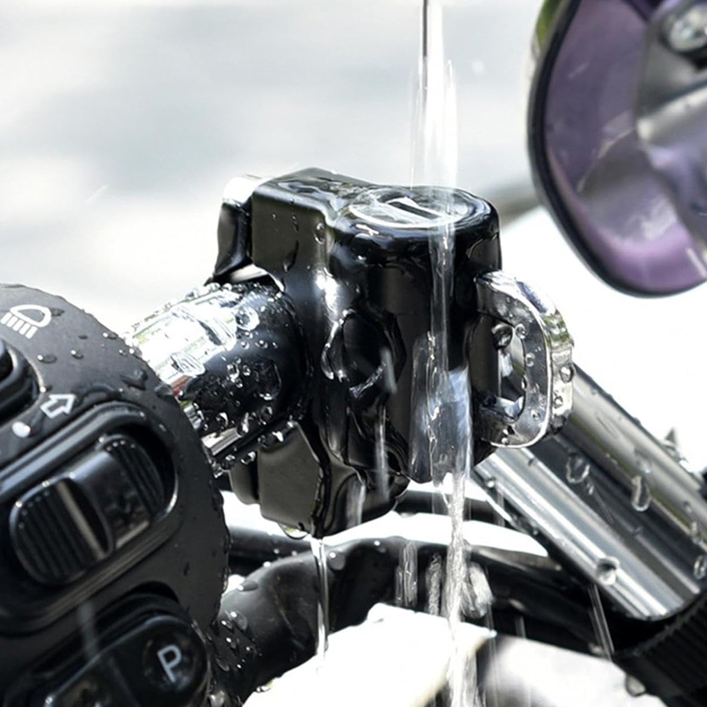Heavy-duty motorcycle helmet lock by Wukusy, featuring durable steel construction and secure locking mechanism for automotive safety.