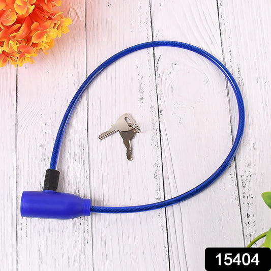 Wukusy heavy-duty steel cable safety lock with 2 keys, ideal for automotive security and multipurpose use.