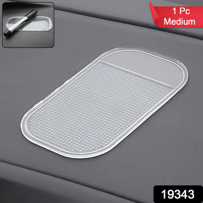 Medium transparent anti-slip car dashboard mat by Wukusy, designed to hold items securely on automotive dashboards.