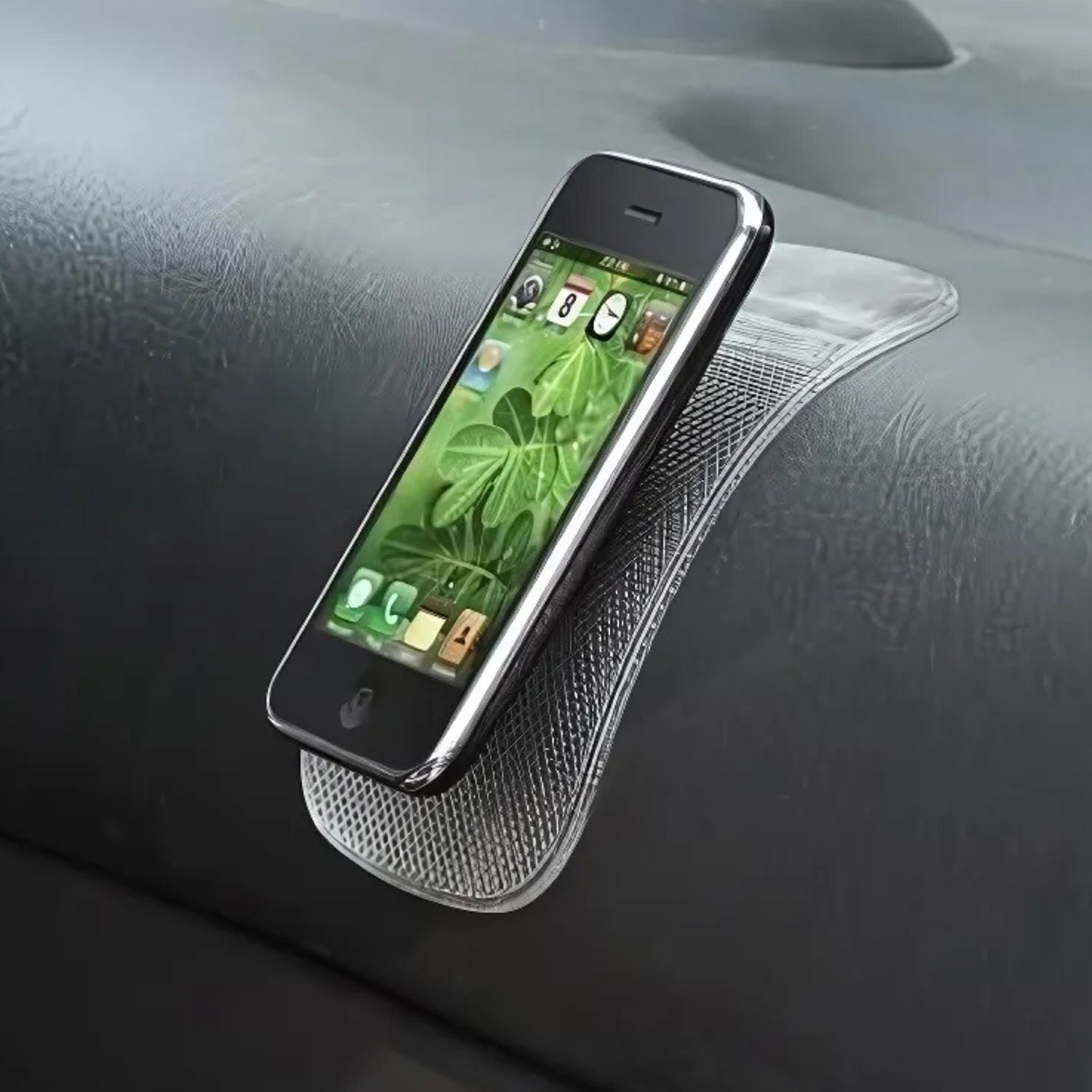 Medium transparent Wukusy anti-slip car dashboard mat, designed to keep items secure on automotive dashboards.