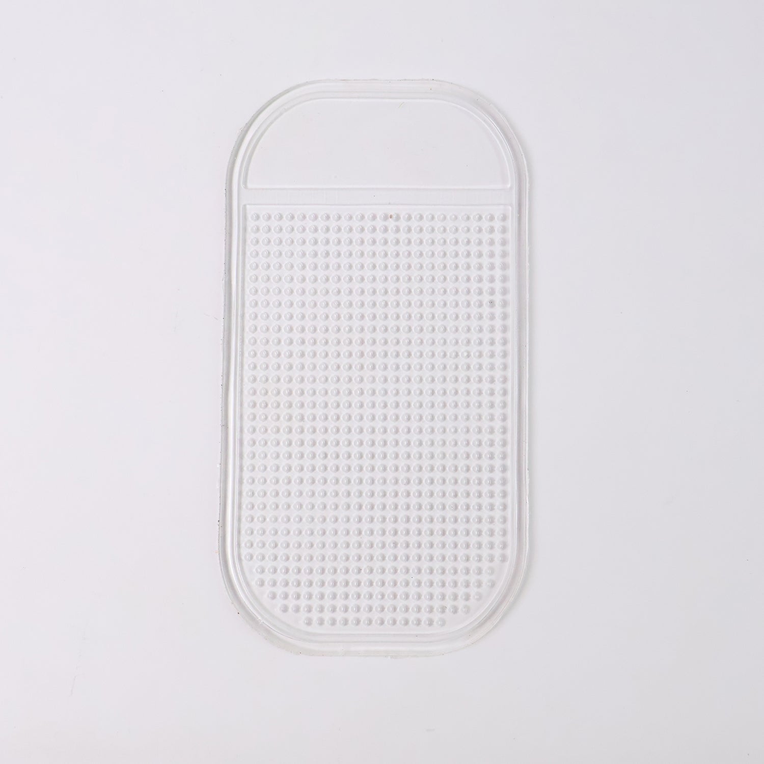 Medium transparent Wukusy anti-slip car dashboard mat, designed to securely hold items on automotive dashboard.