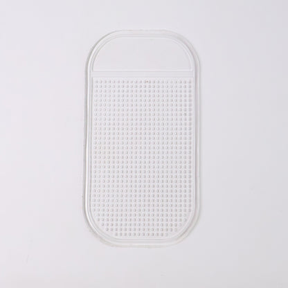 Medium transparent Wukusy anti-slip car dashboard mat, designed to securely hold items on automotive dashboard.