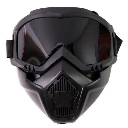 Wukusy off-road motorcycle goggles with windproof lenses and adjustable strap, designed for helmet use and outdoor riding protection.