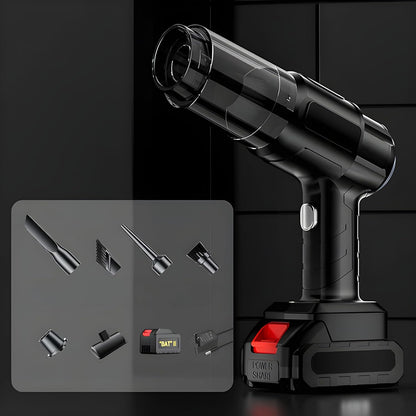 Wukusy automotive wireless handheld vacuum cleaner set with multifunction 240V design, suitable for car interior cleaning.