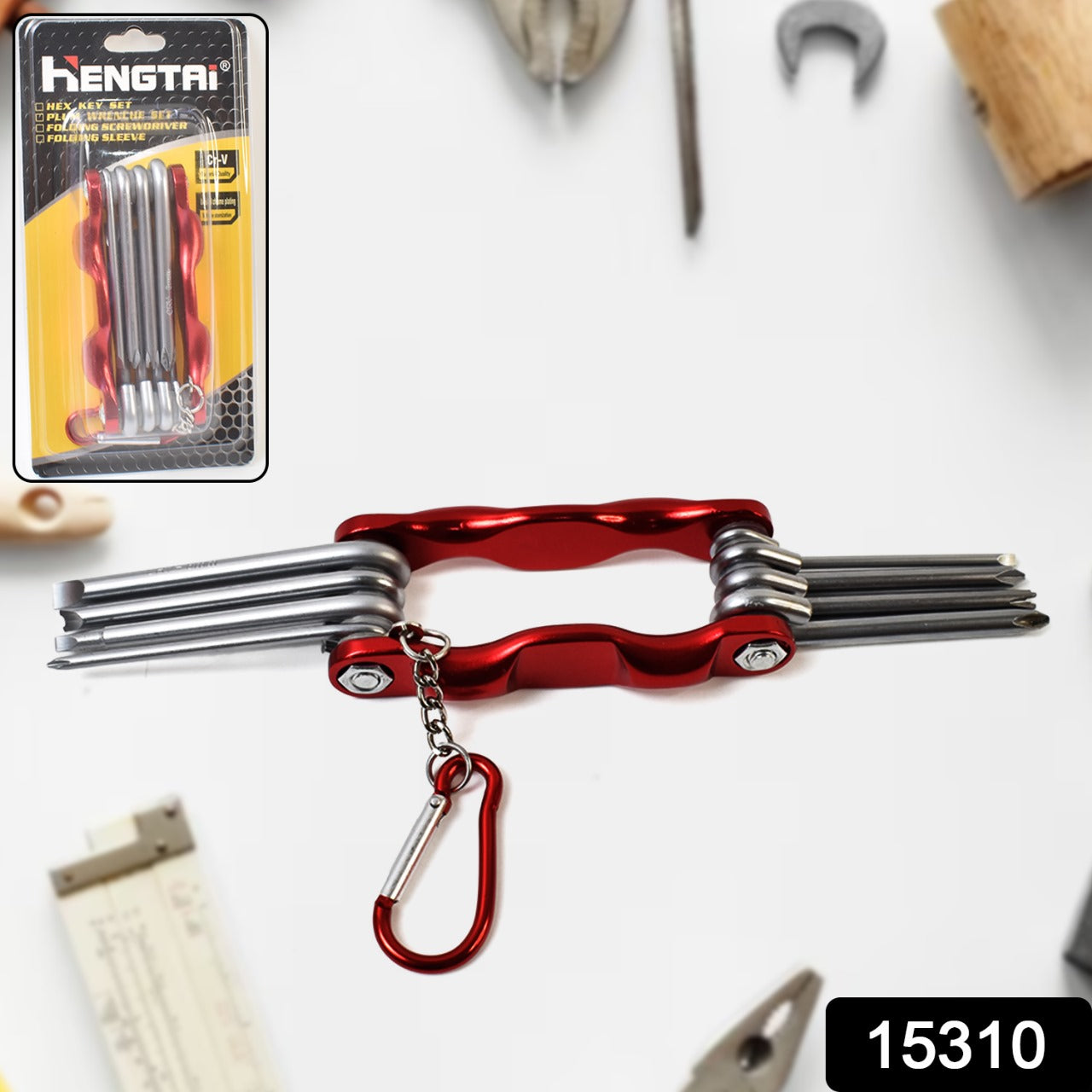 Wukusy portable 8-in-1 cycling bike repair tool set with wrench and screwdriver for automotive and bike maintenance.