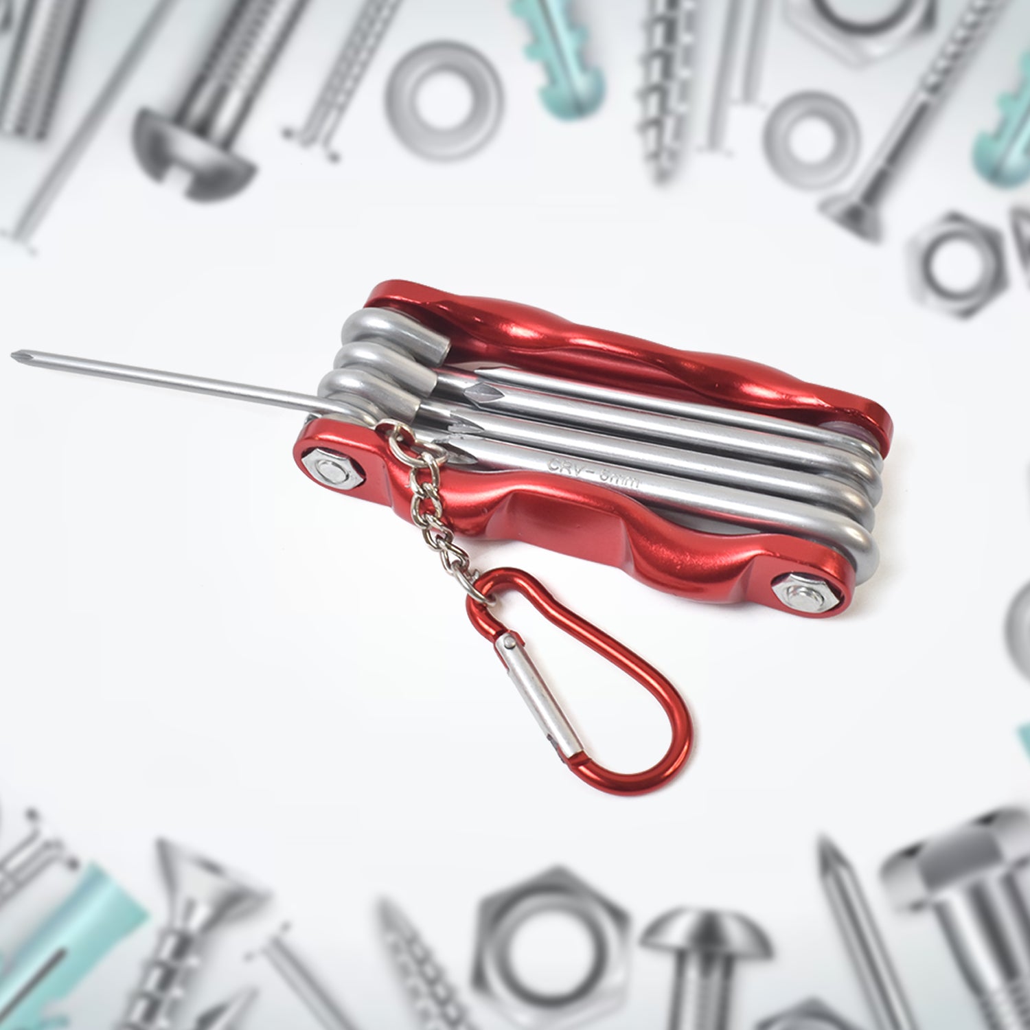 Wukusy portable 8-in-1 cycling bike repair tool set with wrench and screwdriver, ideal for roadside bike repairs.