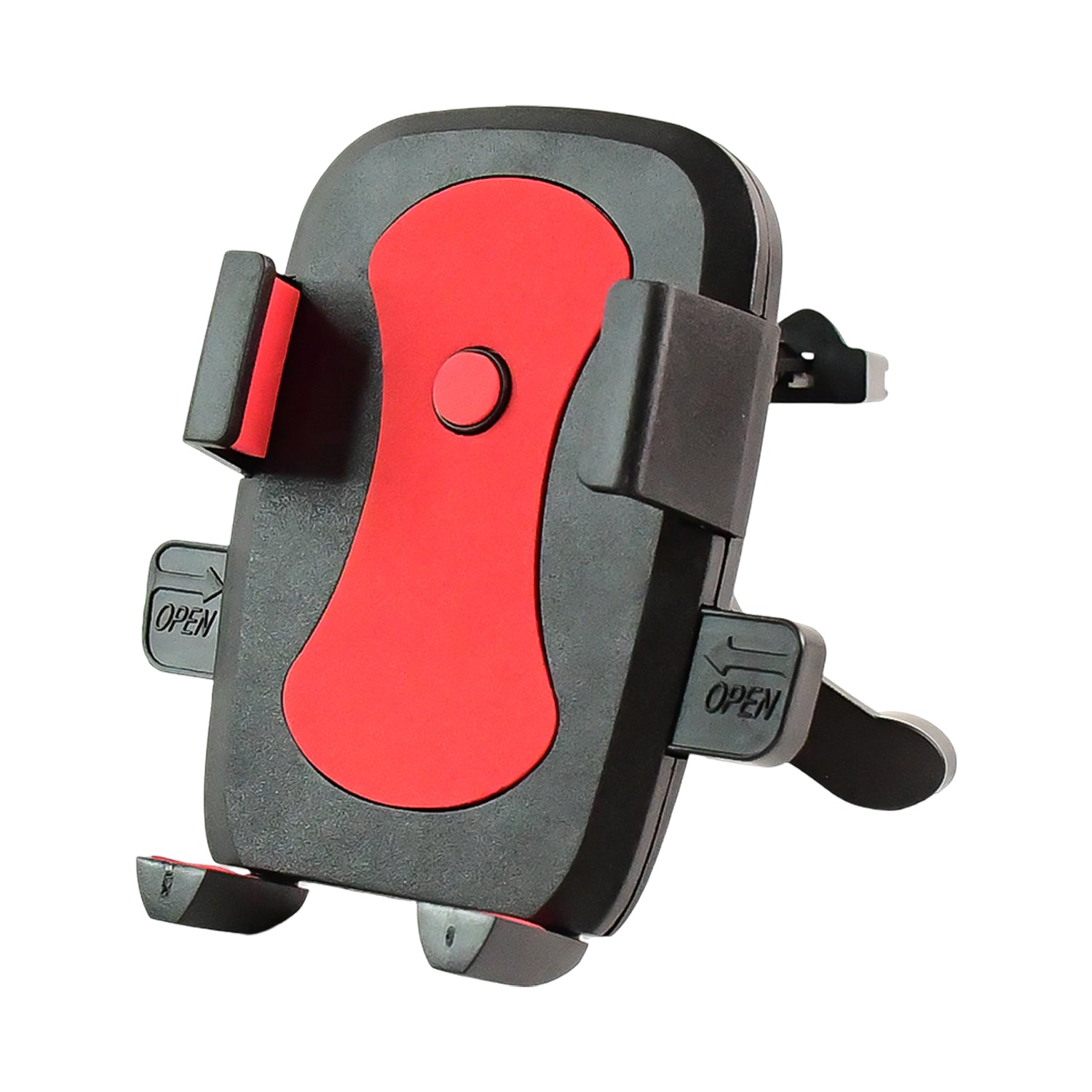Wukusy premium easy one touch car mobile holder mount attached to a vehicle dashboard, holding a smartphone securely.
