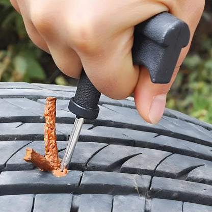 Set of 10 Wukusy automotive tire repair strings and rubber strips for car and bike puncture repair.