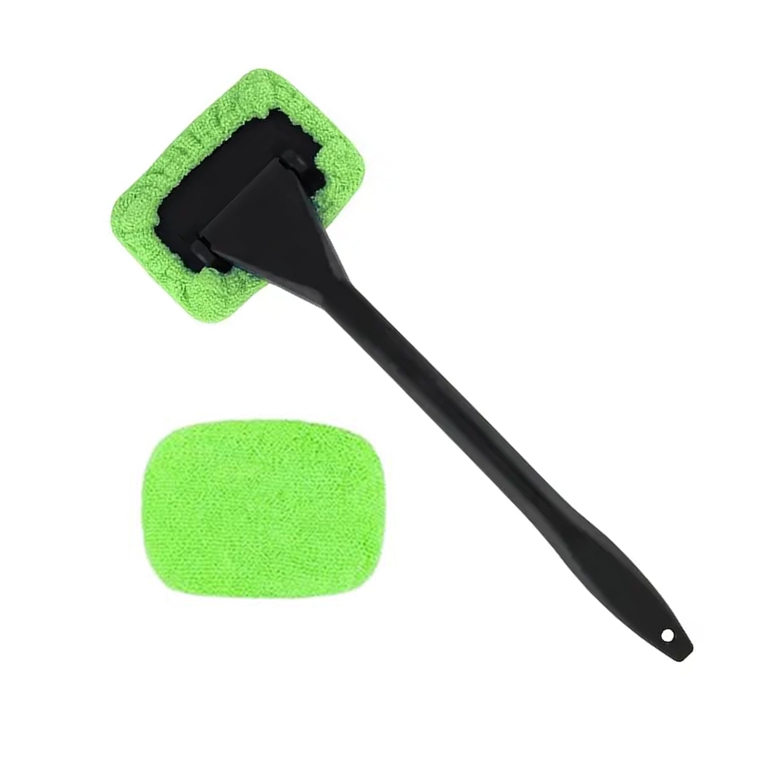 Wukusy automotive windshield glass cleaner wiper with microfiber cloth, 38 cm long, used for cleaning car windows efficiently.