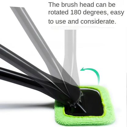 Wukusy automotive windshield glass cleaner wiper with 38 cm length and extra microfiber cloth for effective car glass cleaning.