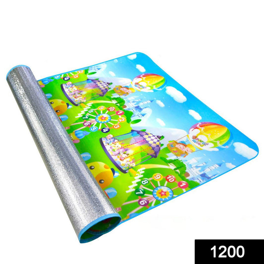 Wukusy waterproof single-side baby play crawl floor mat in blue, 180x115cm, suitable for kids’ picnic, school, and home use.