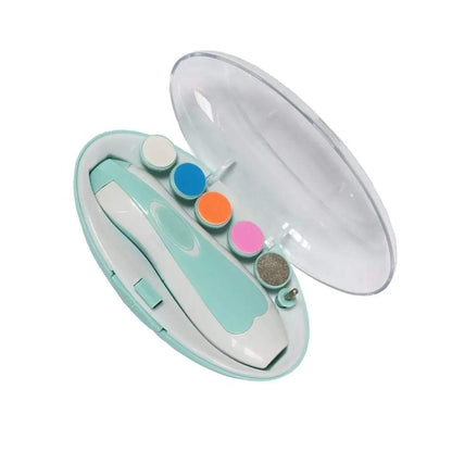 Wukusy electric baby nail trimmer with grinding heads, designed for newborns, infants, and toddlers for gentle nail care.