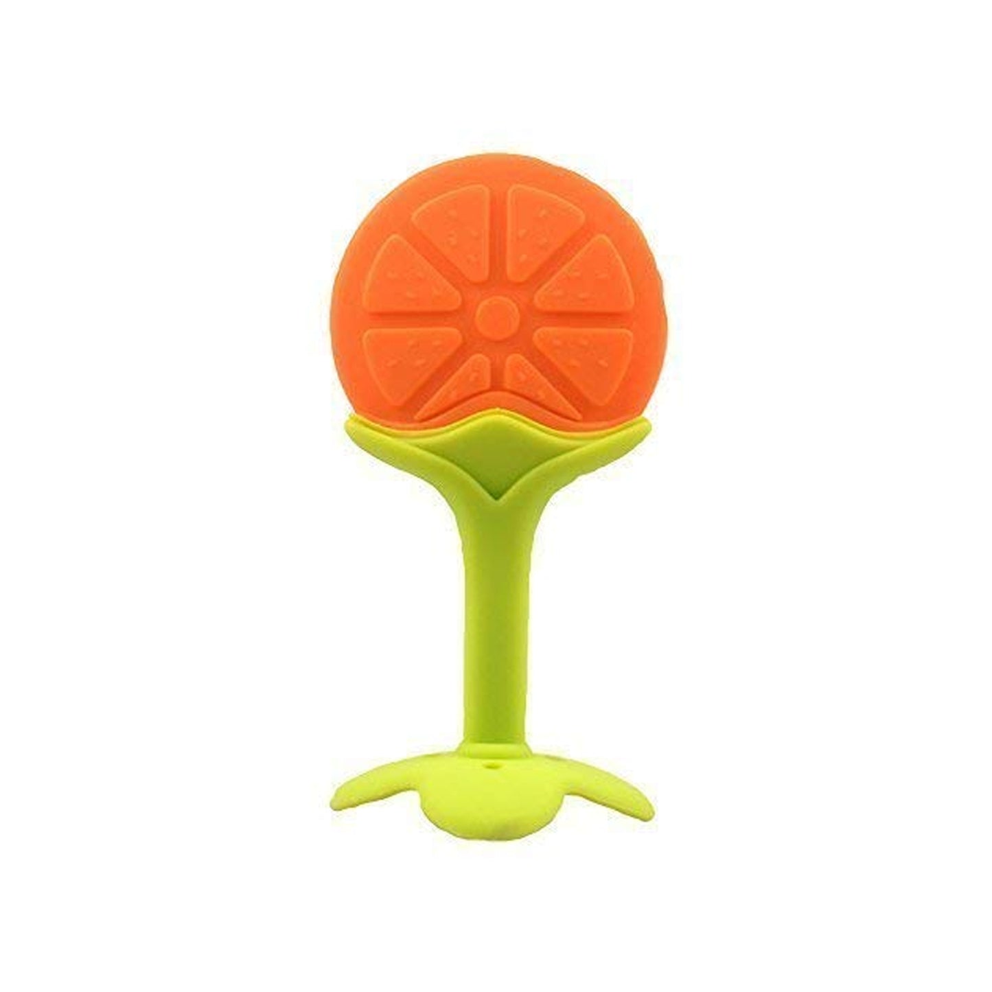 Wukusy silicone fruit-shaped teether toy for babies and toddlers, made of food-grade silicone for safe teething comfort.