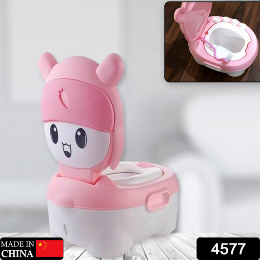 Wukusy baby potty chair for toddler boys and girls, pink plastic potty seat for children aged 1+ years, suitable for potty training.