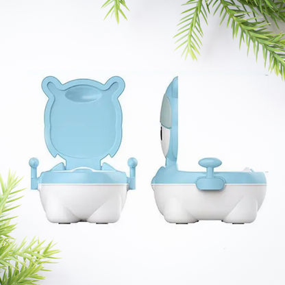 Wukusy baby potty training seat for toddlers, pink and blue plastic potty chair with a comfortable seat for children aged 1+ years.