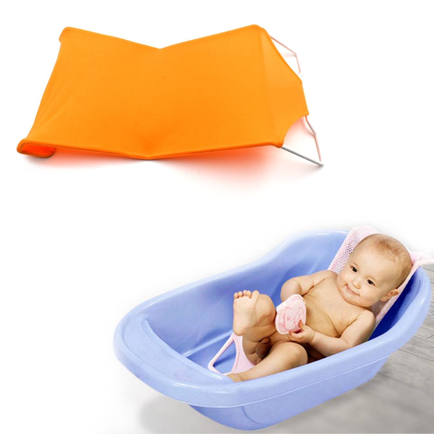 Wukusy baby care shower seat bed used in household bathrooms for bathing, designed for safe and comfortable baby bathing.