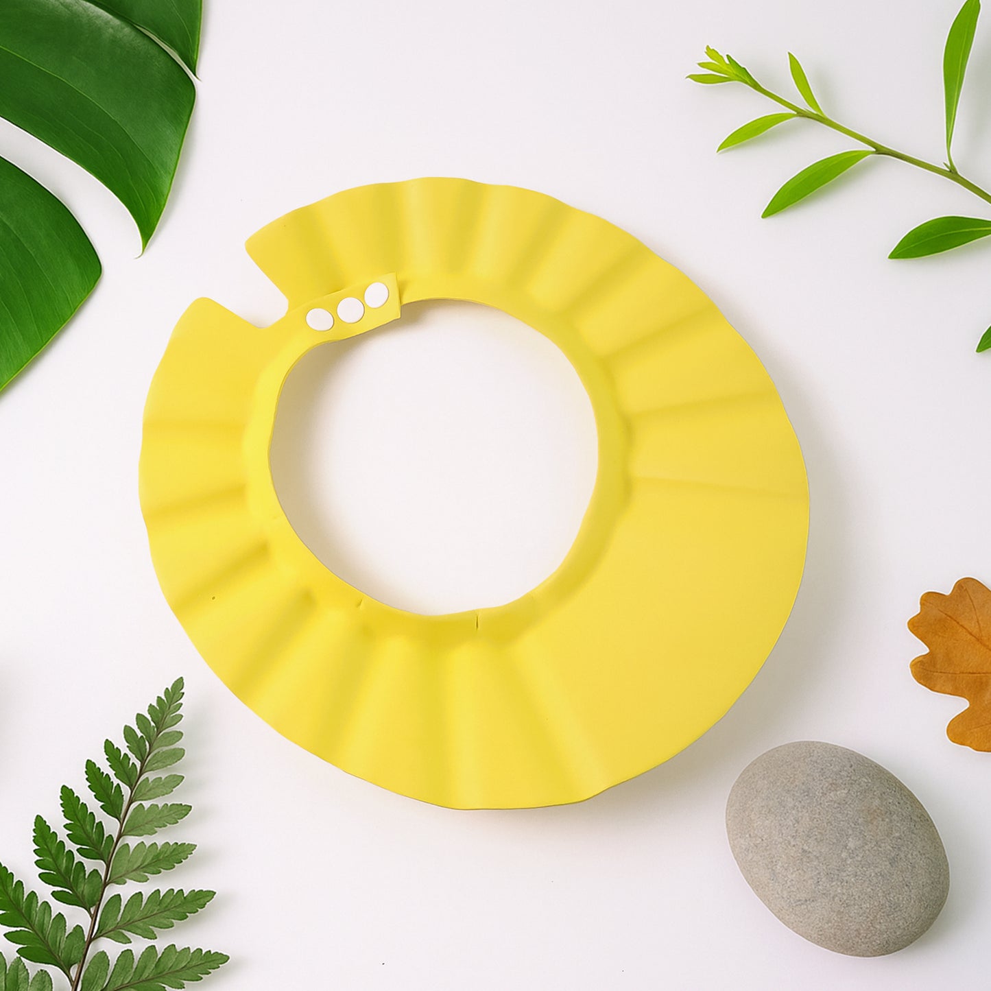 Adjustable Wukusy Baby Shower Cap for baby care, flexible waterproof cap for keeping babies dry during bath time.