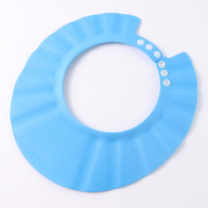 Adjustable Wukusy Baby Shower Cap for baby care, designed to keep water and shampoo away during bath time.