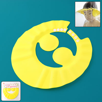 Adjustable Wukusy Baby Shower Cap for baby care, featuring a soft, waterproof design to keep baby’s hair dry during baths.