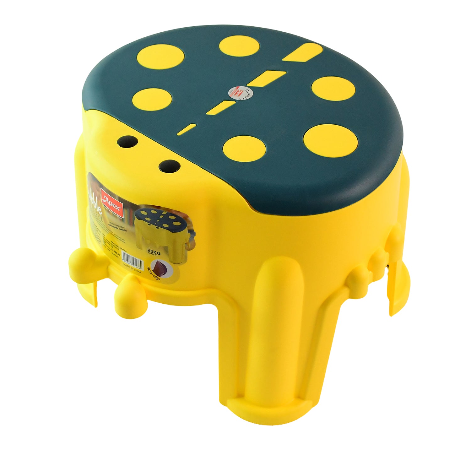 Wukusy Apex Bubble Kids Stool made of durable plastic, small step stool designed for children in a baby care setting.