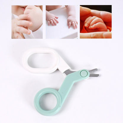 Wukusy baby safety nail cutter scissors for gentle, safe nail clipping on infants with rounded tips and ergonomic grip.