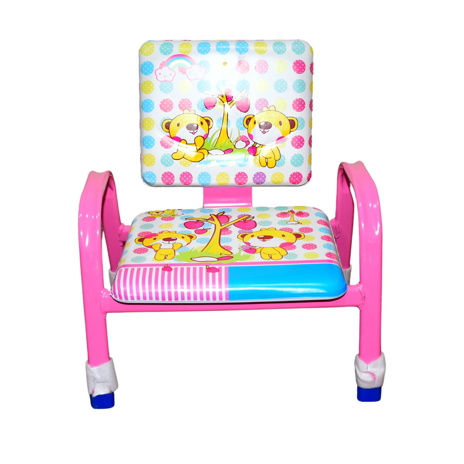 Wukusy cartoon baby chair with strong steel frame and cushioned seat, designed for comfort and high-quality baby care.