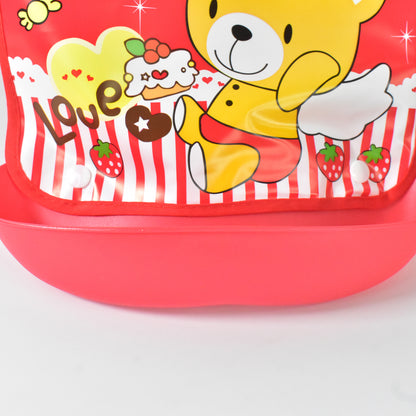 Wukusy waterproof BPA-free reusable baby bib made of soft fabric, ideal for preventing messes during feeding.