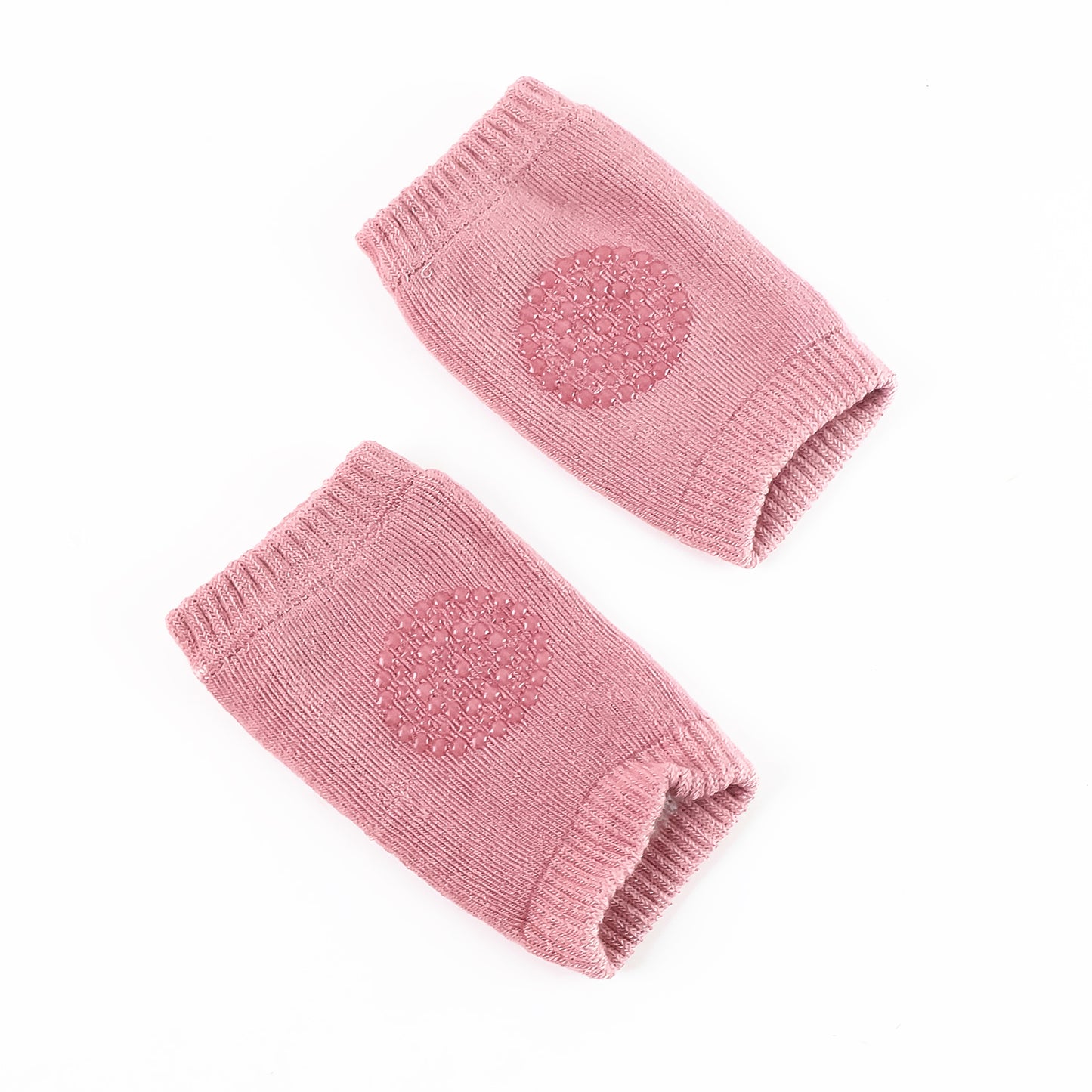Pink toddler wool knit leg warmer and knee guard by Wukusy, soft and cozy for baby care, designed for warmth and protection.