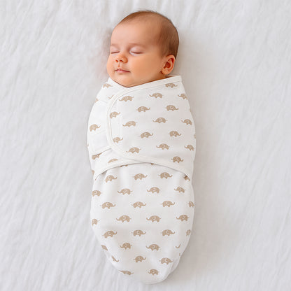 Wukusy soft cotton adjustable baby swaddle wrap for newborns, gentle and comfortable for newborn baby care.