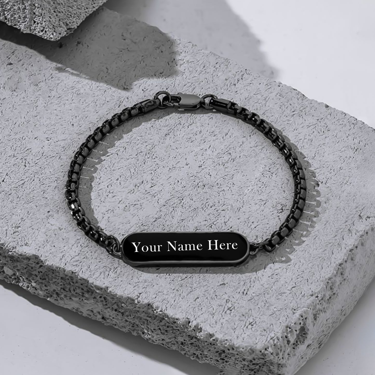 Black Rakhi gift bracelet from Wukusy, stylish jewelry bracelet for Raksha Bandhan celebration, single black bracelet accessory.