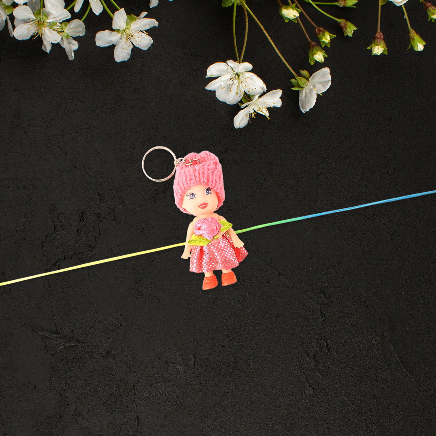 Wukusy multifunction doll bracelet for kids, soft toy with cute keychain, decorative accessory for boys and girls
