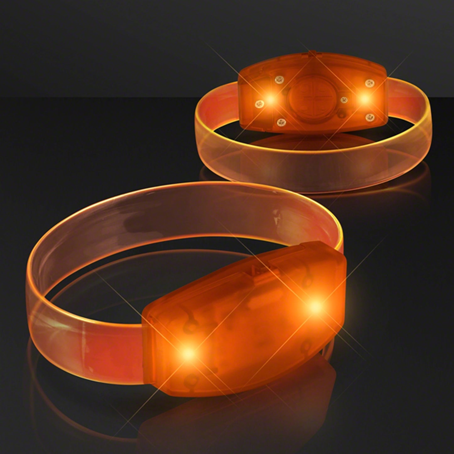 Wukusy multicolor LED running bracelet for runners, flexible bracelet with bright lights for visibility during exercise.