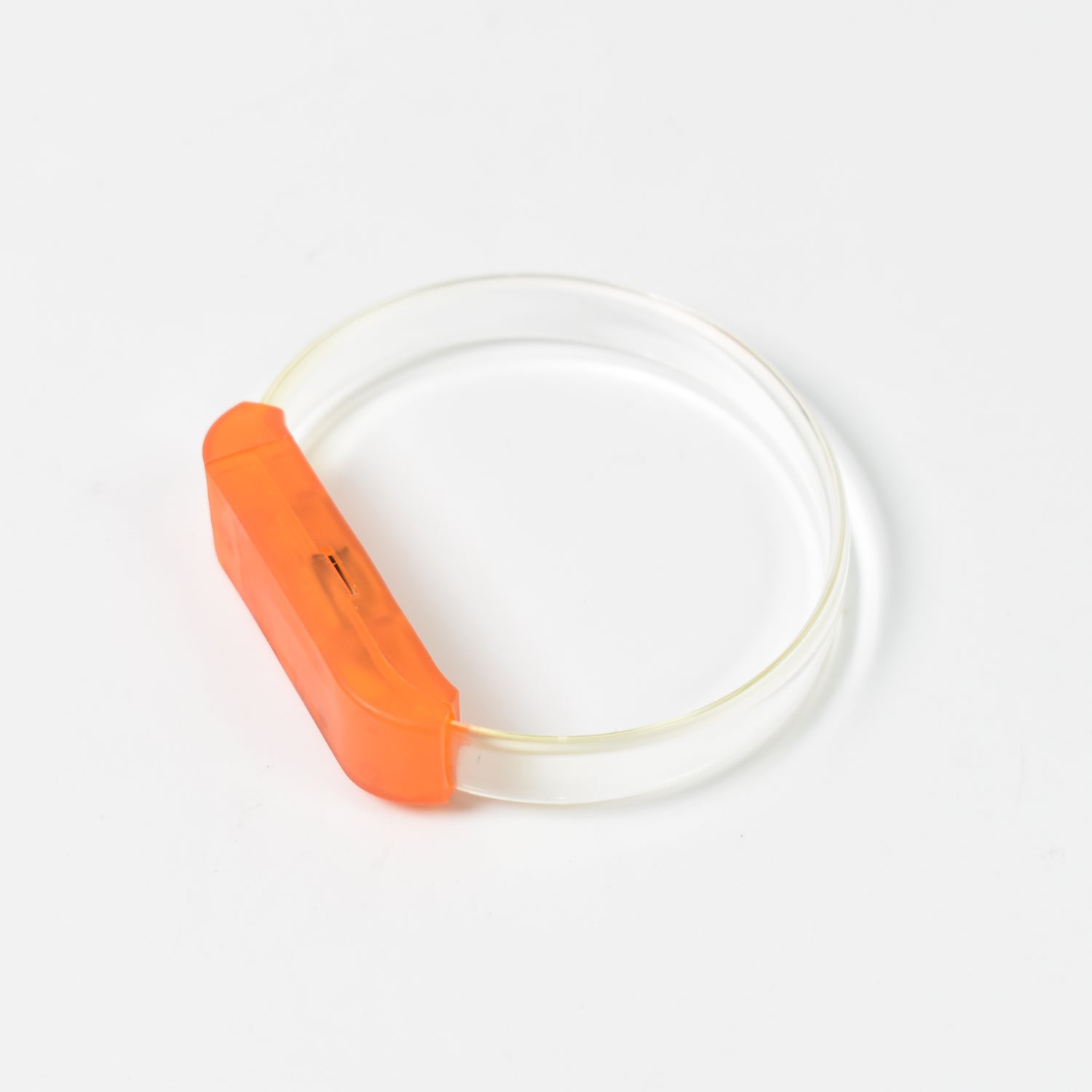 Multicolor LED running bracelet by Wukusy, a lightweight and adjustable accessory for runners with bright, multicolor lights.