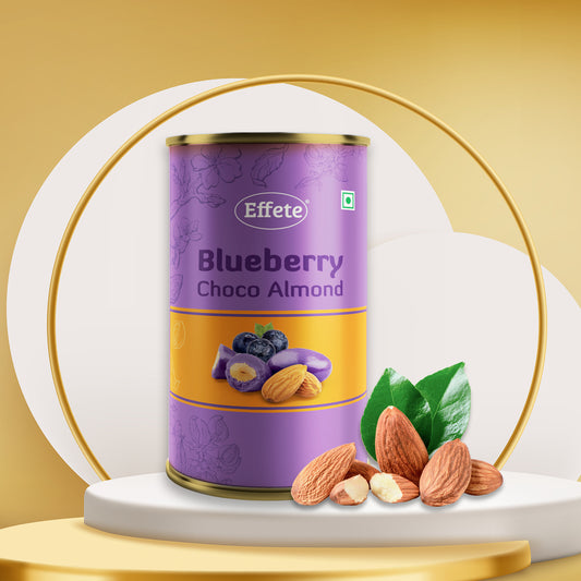 Wukusy Blue Berry Choco Almond Chocolate 96 Gm, colorful chocolate bar with blue berry, almonds, and smooth chocolate coating.