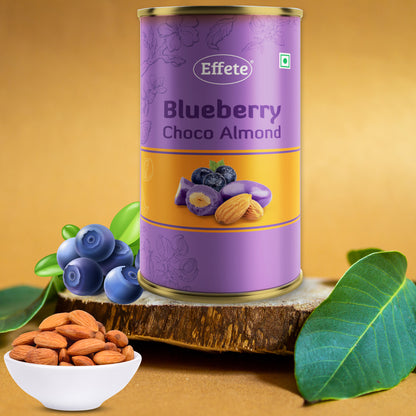 Wukusy Blue Berry Choco Almond Chocolate 96g, showing a bar with blue berry, almonds, and rich chocolate pieces.