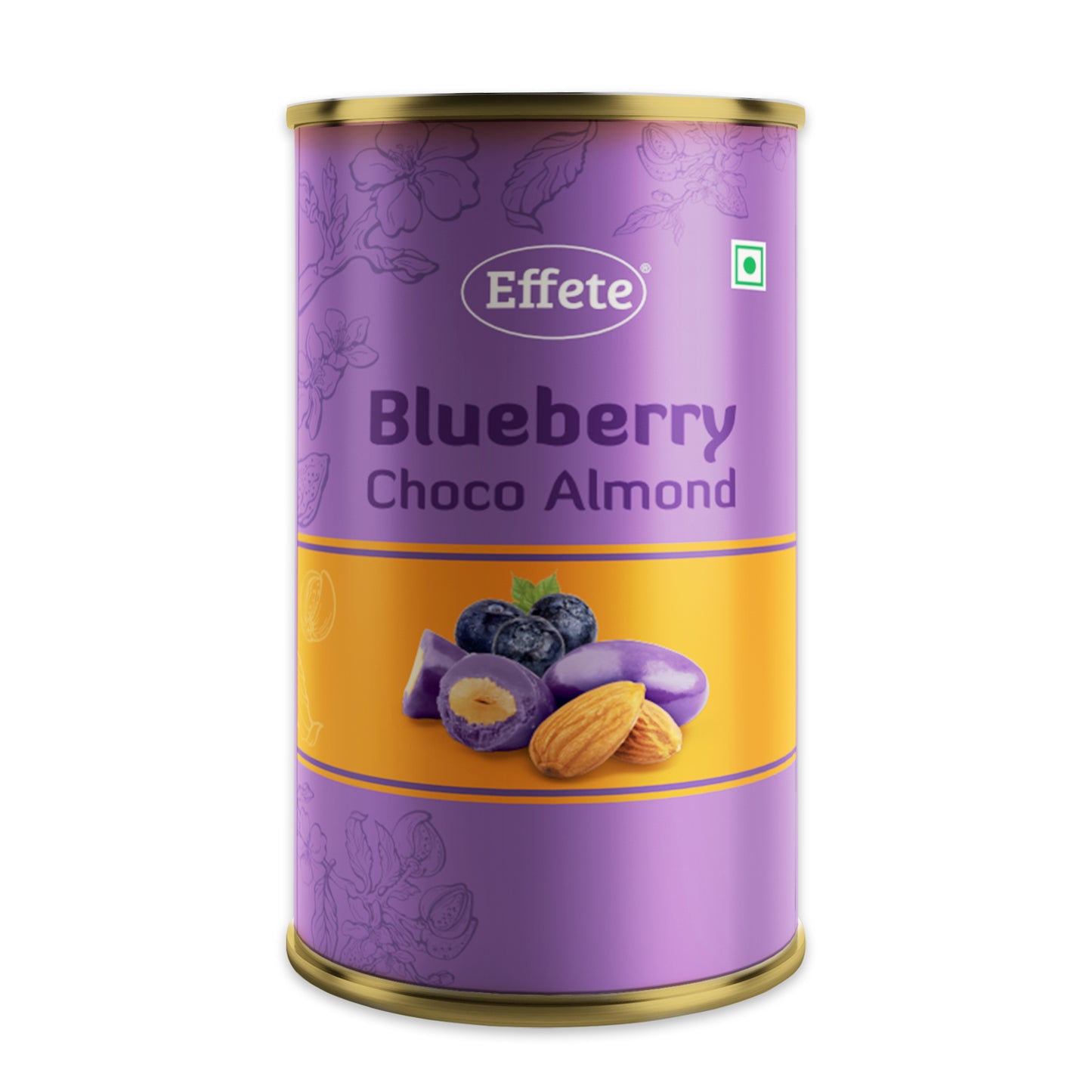 Wukusy Blue Berry Choco Almond Chocolate 96g, showcasing a bar with blue berry, almonds, and rich chocolate pieces.